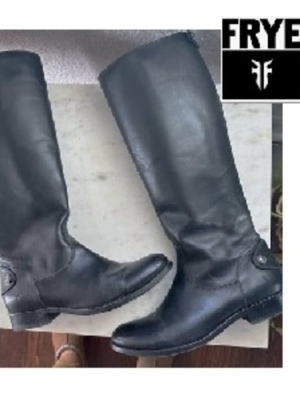 $318 Frye Leather Melissa Button Knee High Boots sz 8.5